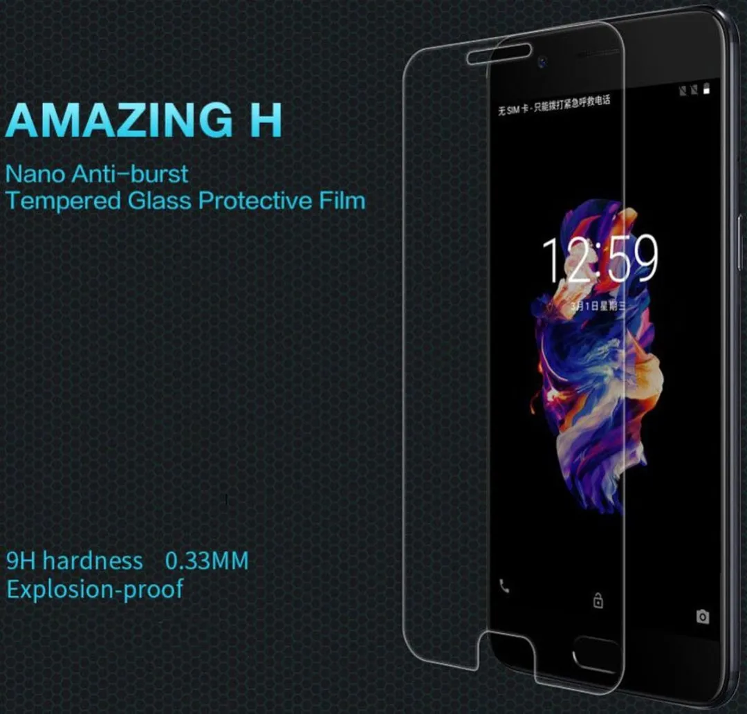 Nillkin Tempered Glass Screenprotector OnePlus 5 - 9H Nano - afbeelding 2 van 6