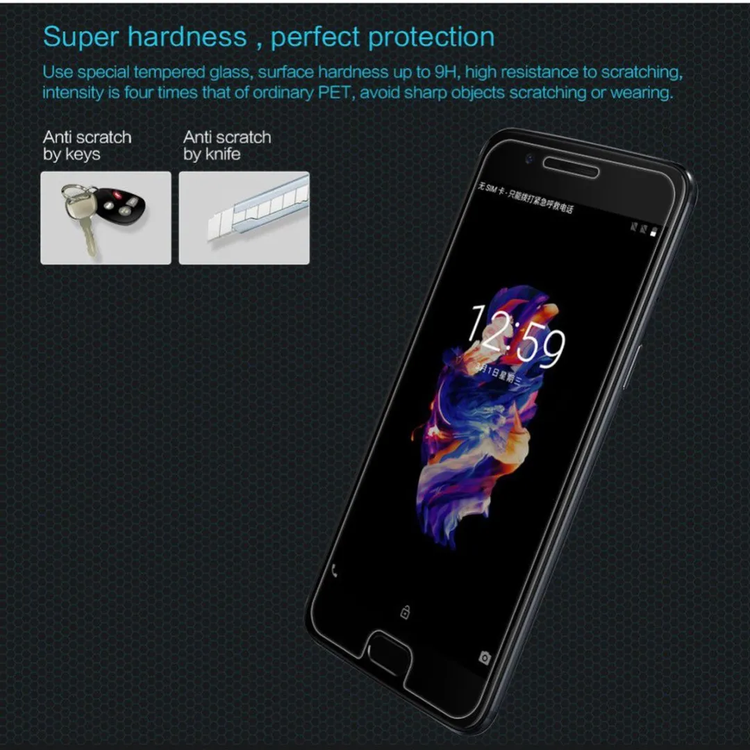 Nillkin Tempered Glass Screenprotector OnePlus 5 - 9H Nano - afbeelding 6 van 6