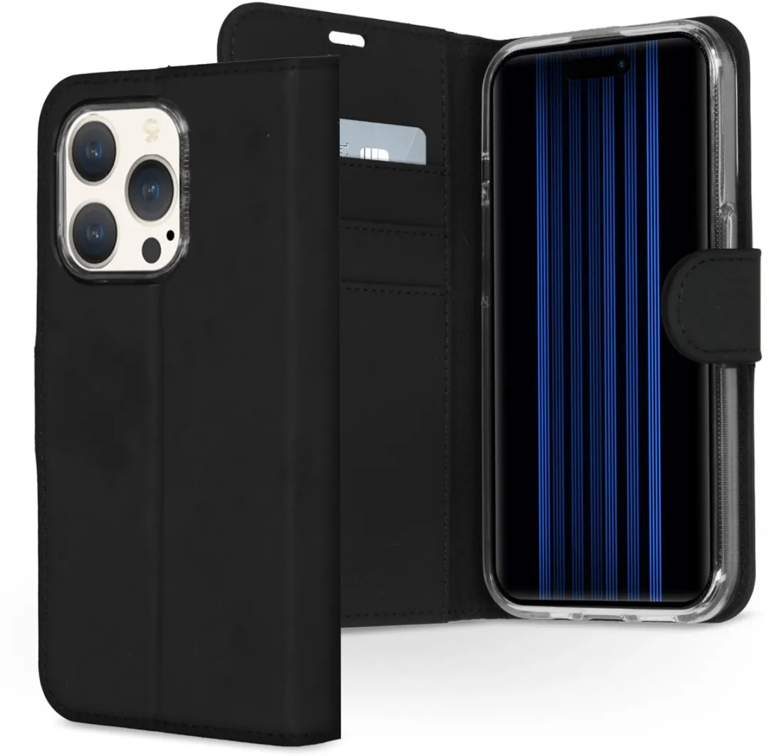 Accezz Hoesje iPhone 15 Pro - 3 Pasjes - Zwart