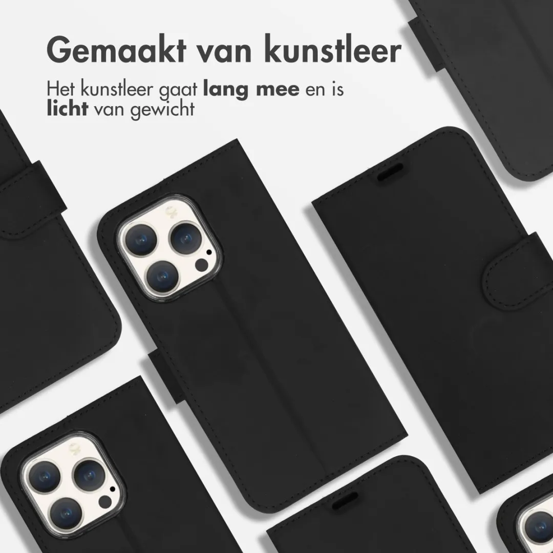 Accezz Hoesje iPhone 15 Pro - 3 Pasjes - Zwart