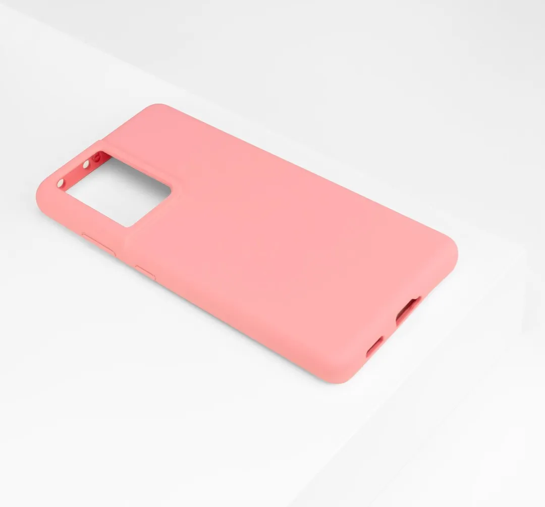 BMAX BMAX54792 Siliconen Hoesje - Samsung Galaxy S21 Ultra - Roze