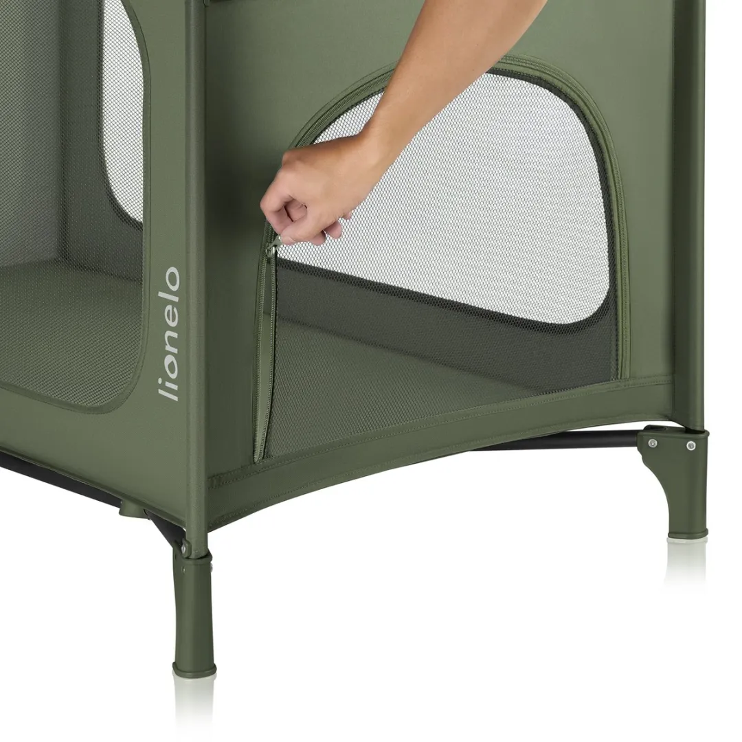 Lionelo Jasmin Easy Fold Reisbedje T25 - Groen/Olijf
