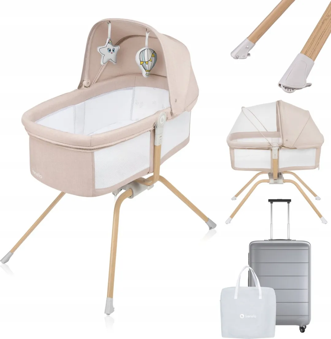 Lionelo Malin Evo 3-in-1 Wieg/Campingbed/Babybed Beige Natural