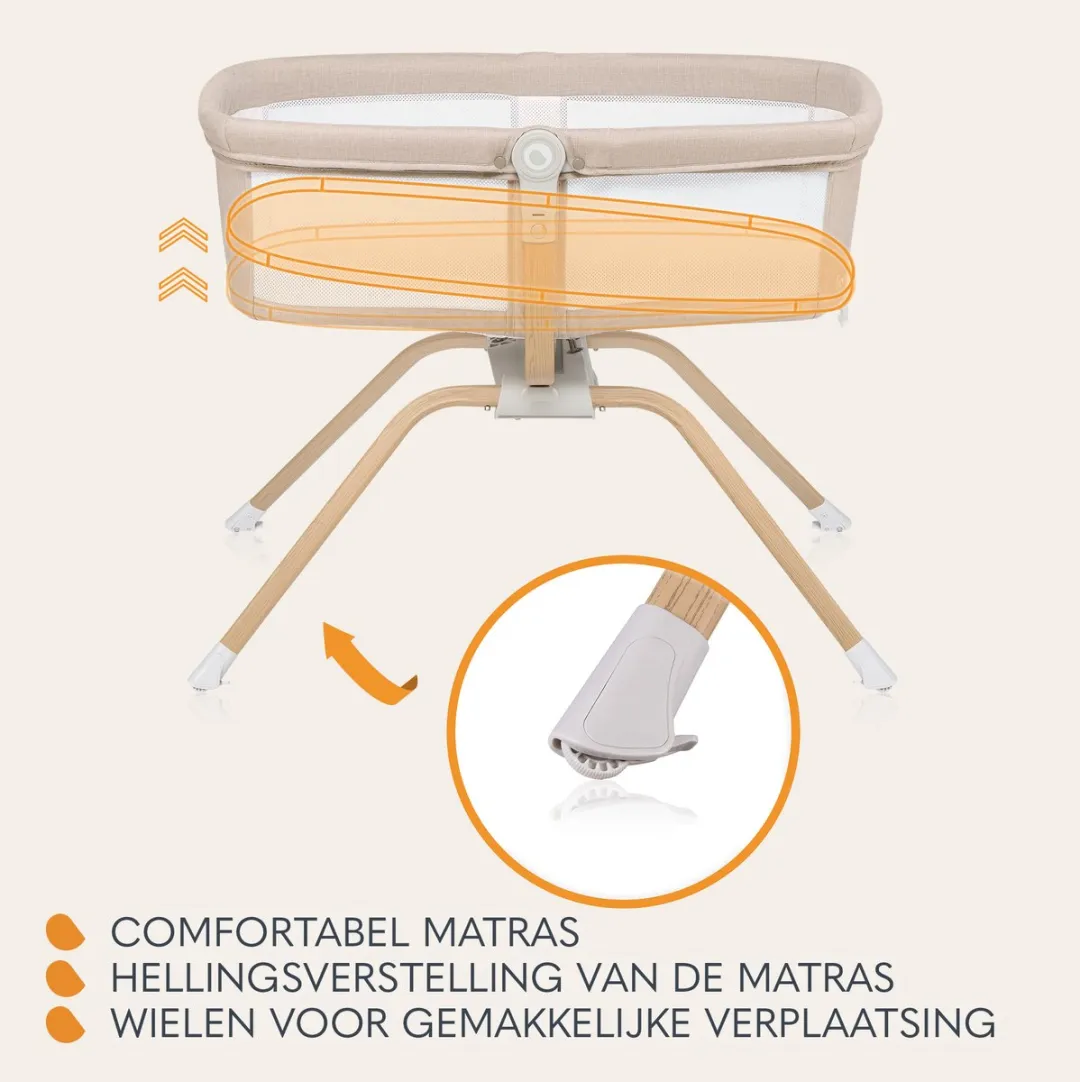 Lionelo Malin Evo 3-in-1 Wieg/Campingbed/Babybed Beige Natural