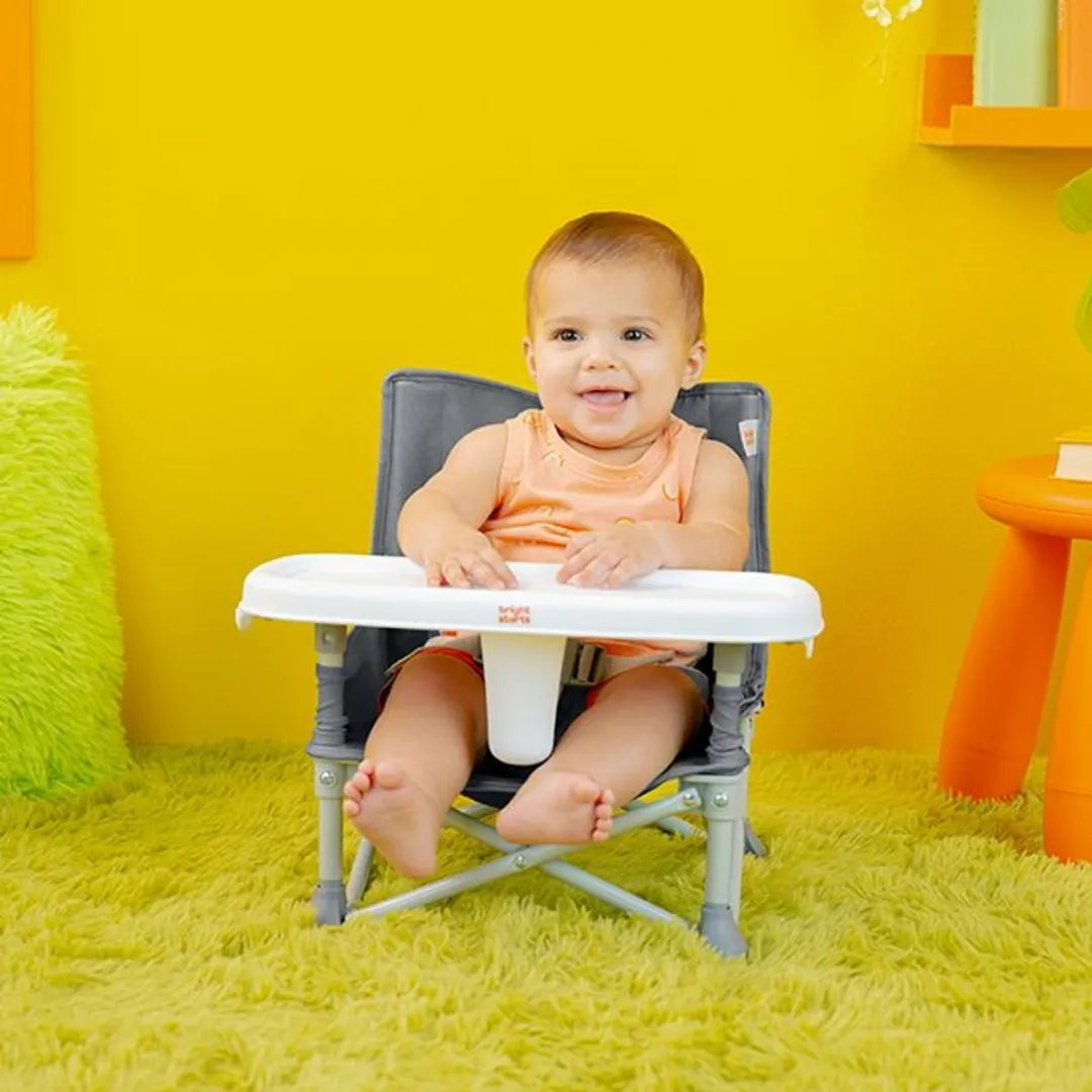 Bright Starts Stoelverhoger Pop'n Sit - Grijs