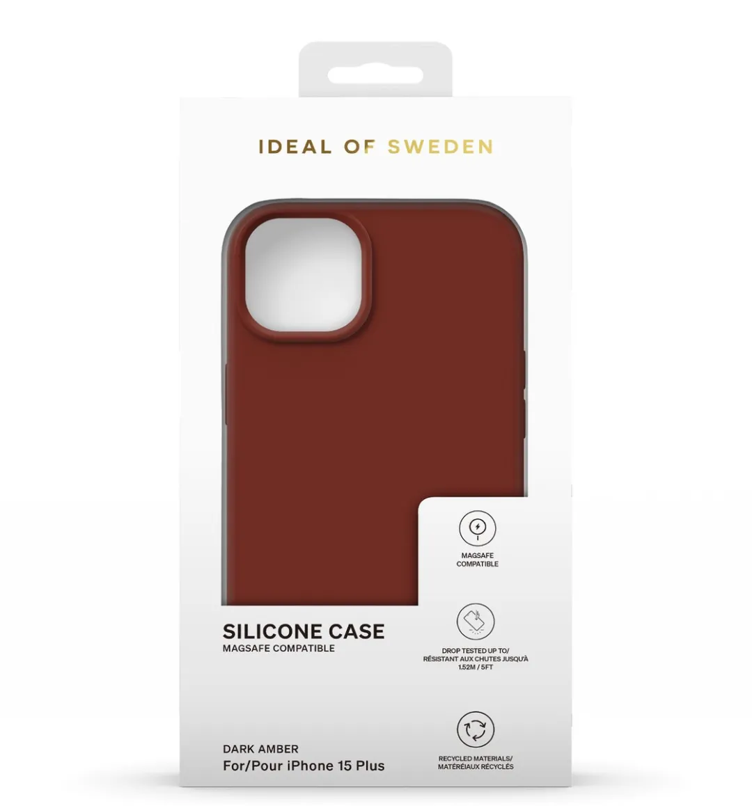 iDeal of Sweden Silicone MagSafe Hoesje iPhone 15 Plus - Dark Amber - afbeelding 5 van 6