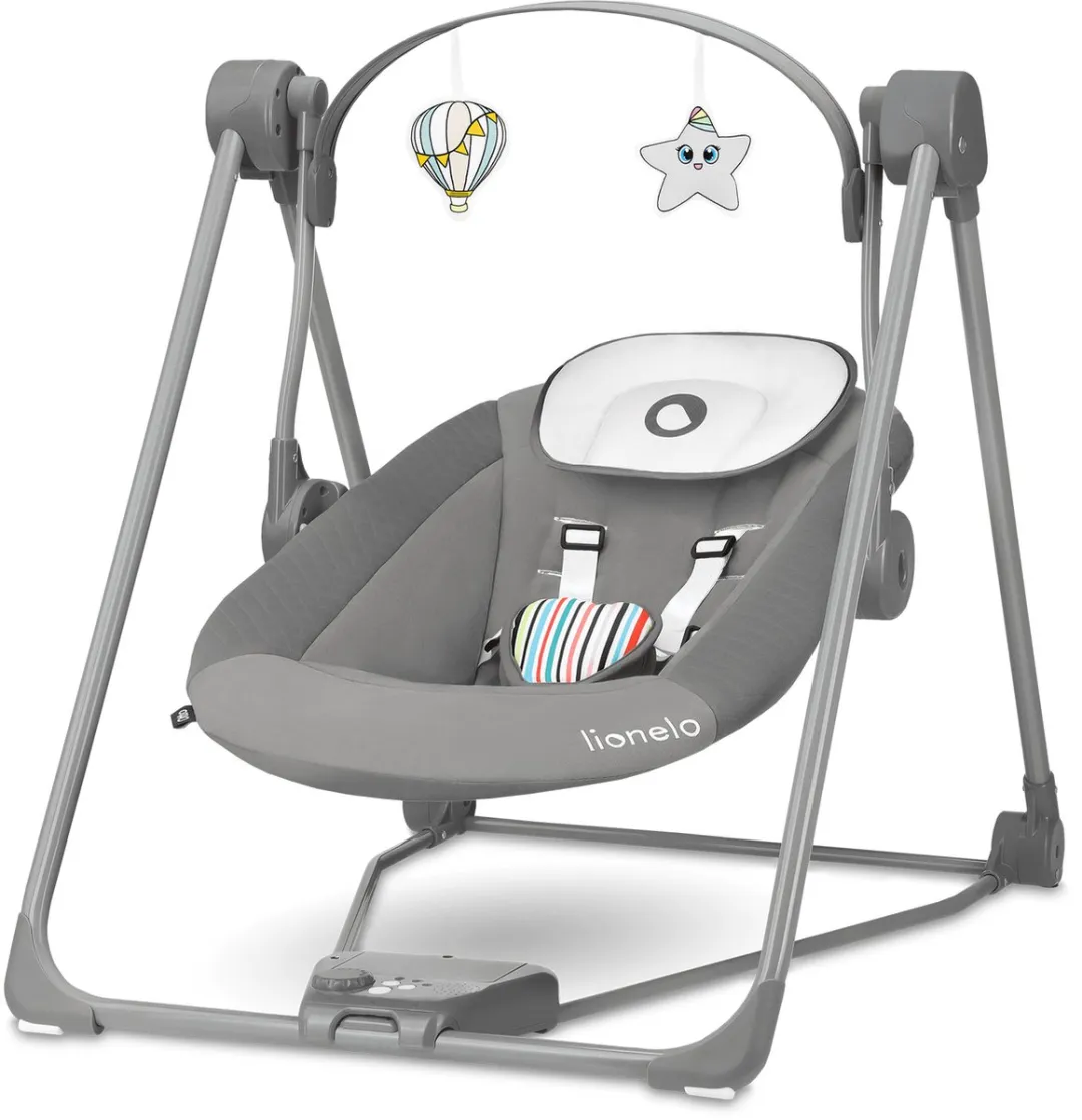 Lionelo Otto Wipstoel - tot 9 kg - 5 schommelsnelheden - Grijs