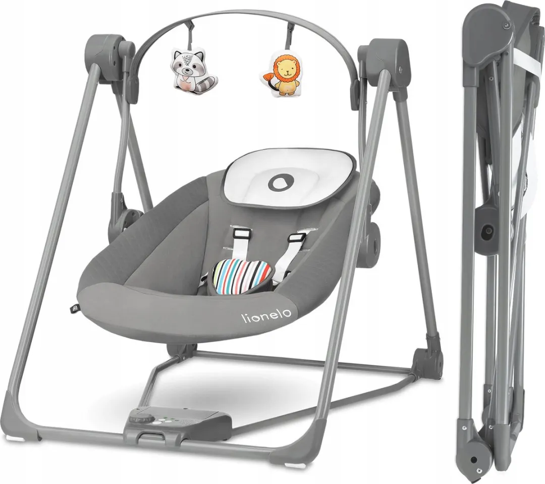Lionelo Otto Wipstoel - tot 9 kg - 5 schommelsnelheden - Grijs