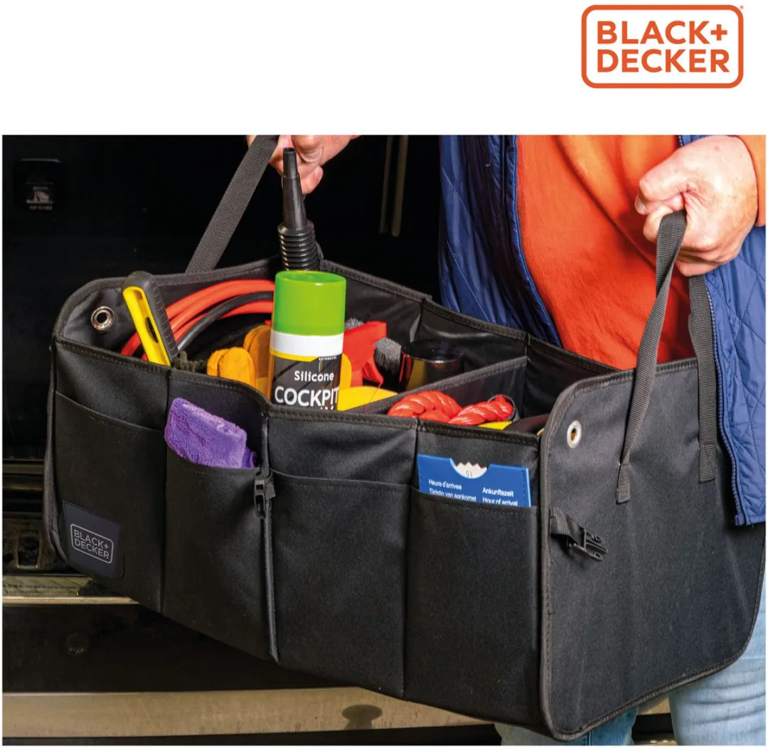 BLACK+DECKER Kofferbak Opbergbox 59x36x30cm - Zwart