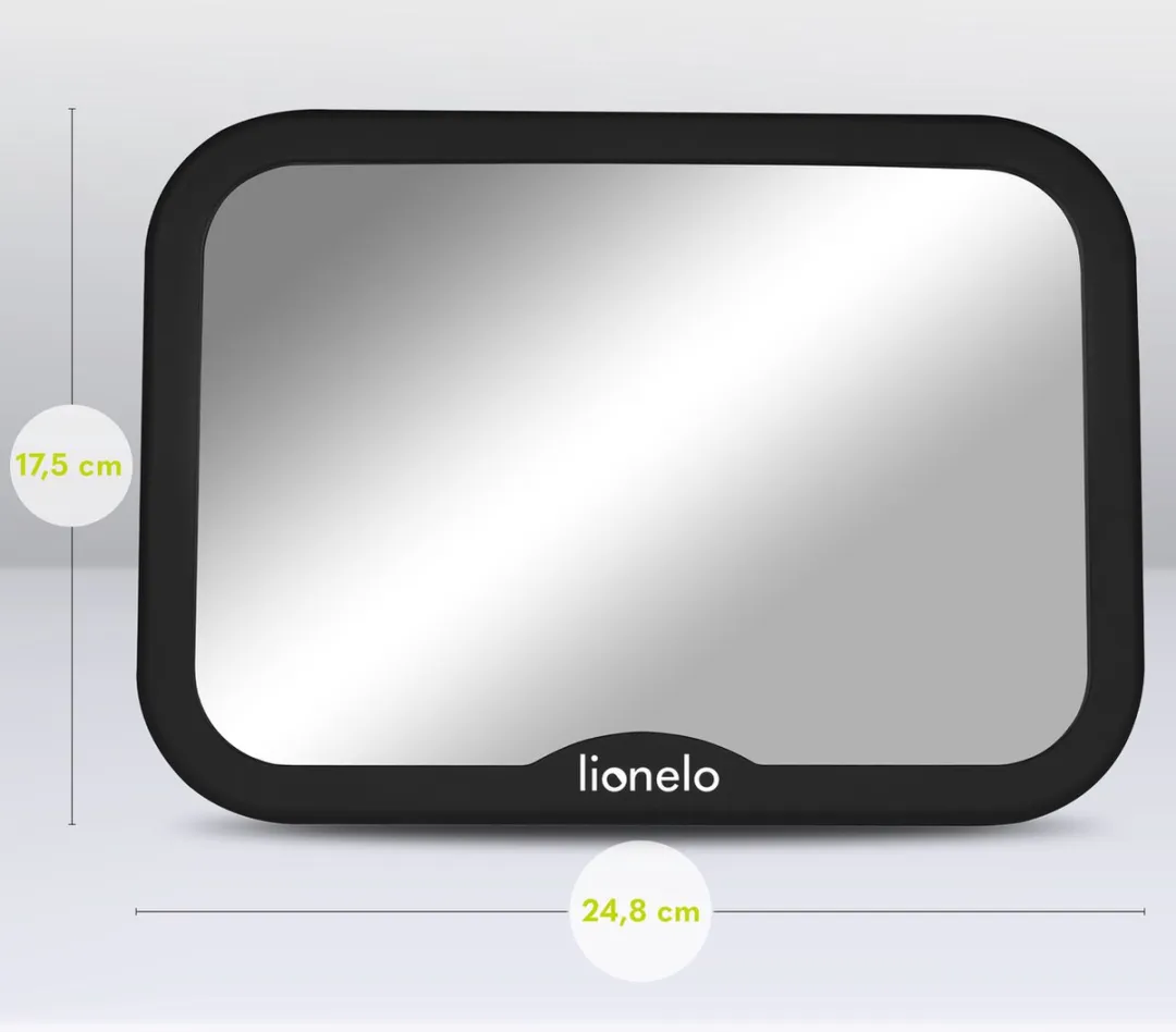 Lionelo SETT Autospiegel Baby XL - Zwart