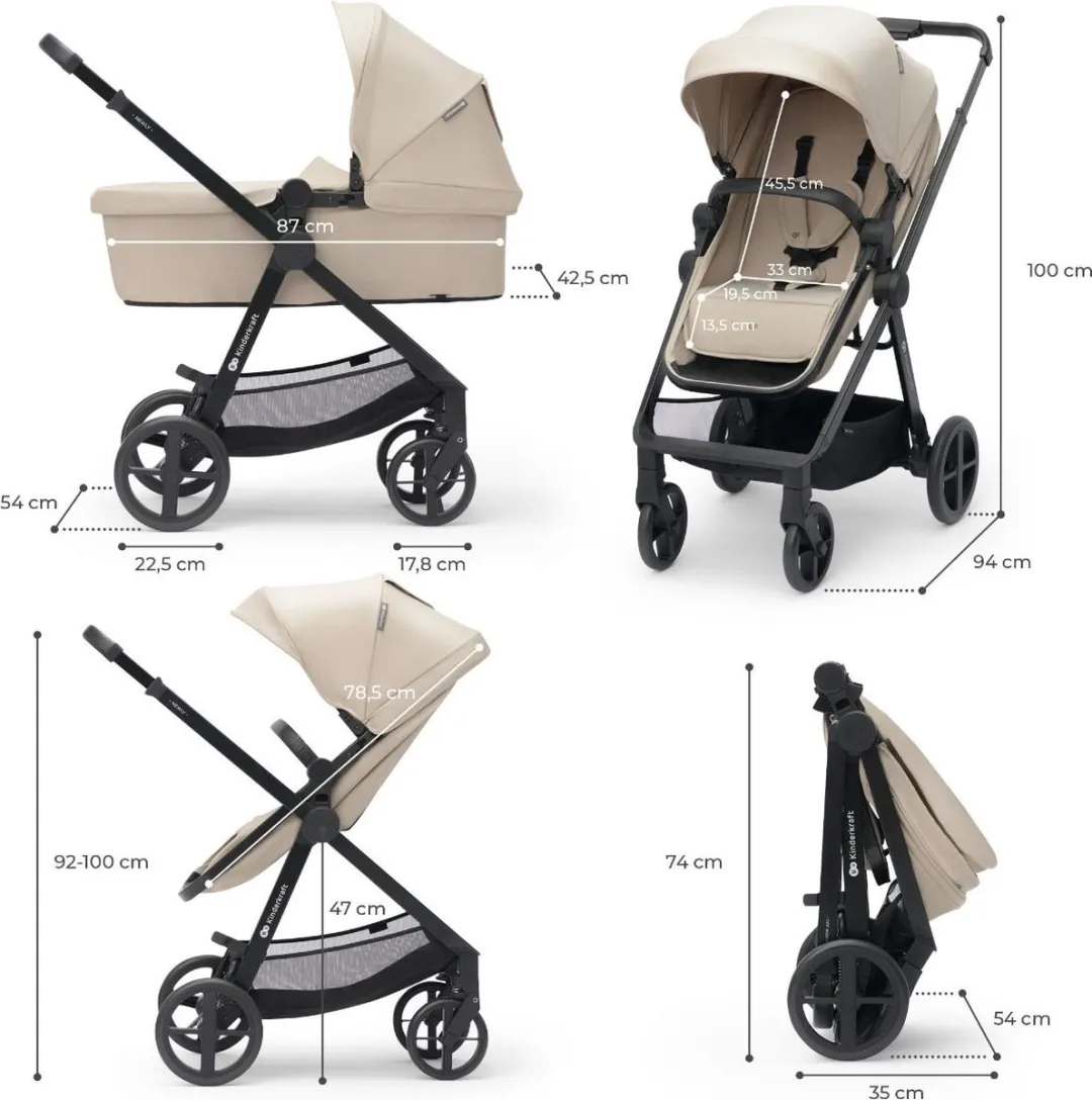 KinderKraft NEWLY Kinderwagenset 4in1 Beige