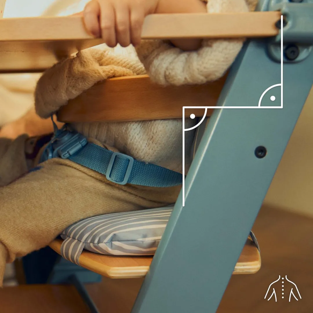 KinderKraft ENOCK Houten Kinderstoel 3-in-1 - Nordic Breeze