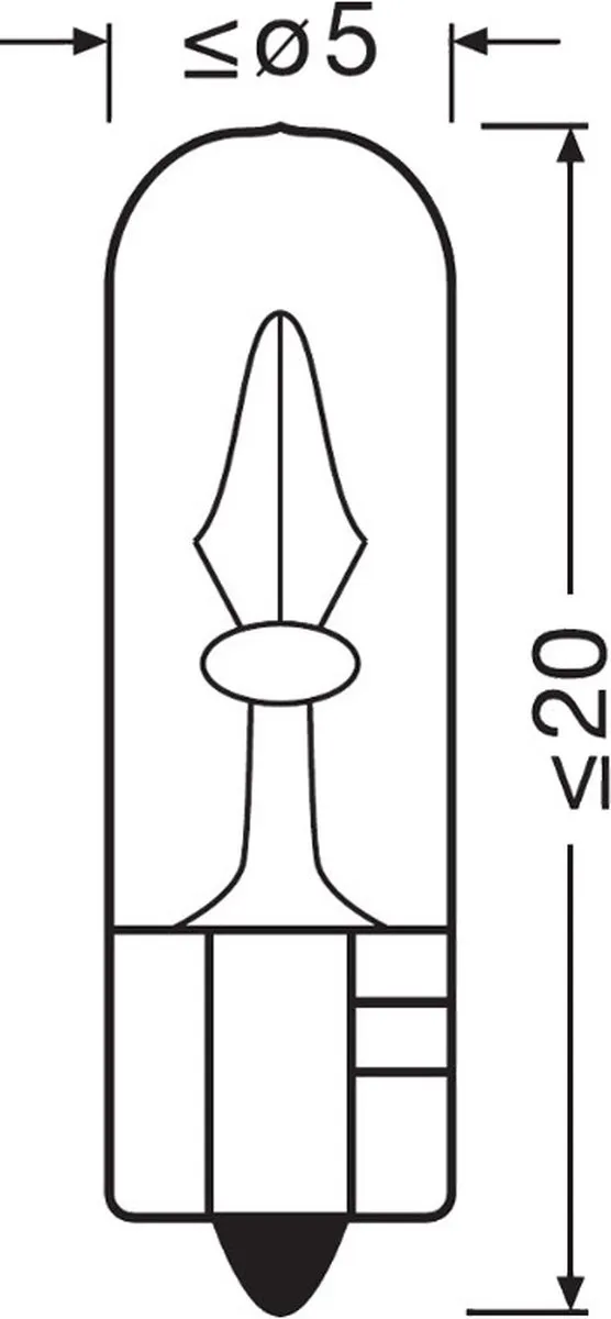 OSRAM W2,3W Original Line - 12 V - 10 lampen - afbeelding 4 van 6
