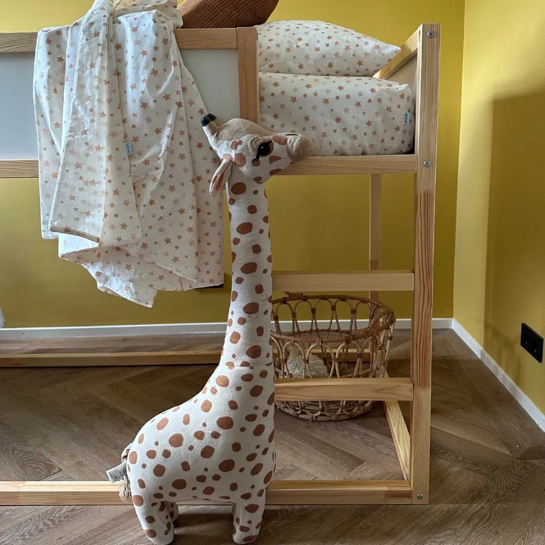 BINK Bedding Sterre Dekbedovertrek 80x60cm - Wieg - Oranje/Terra/Caramel/Ecru