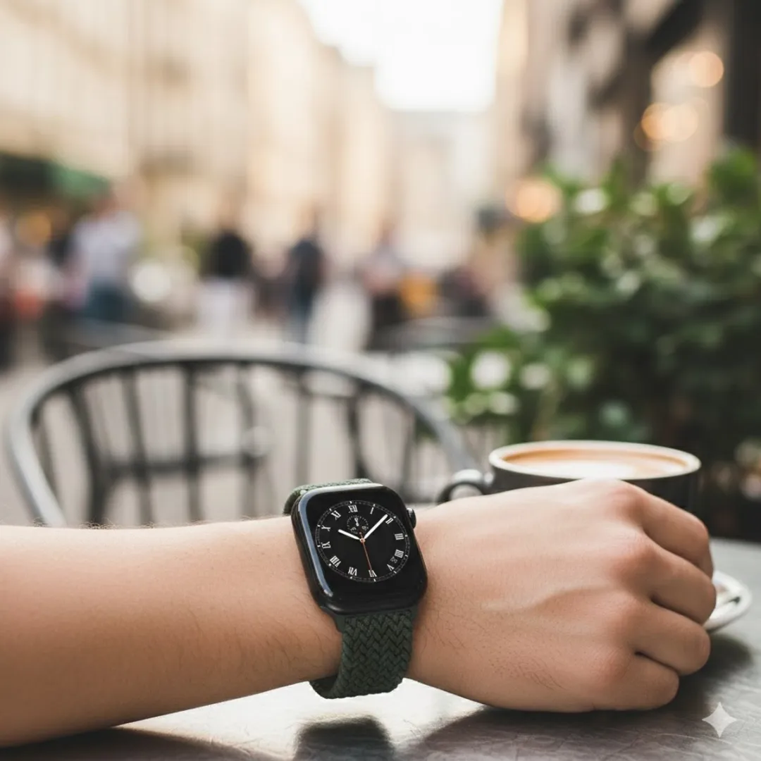 NUVEX Olijfgroen Horlogebandje Apple Watch 38-42mm - Elastisch