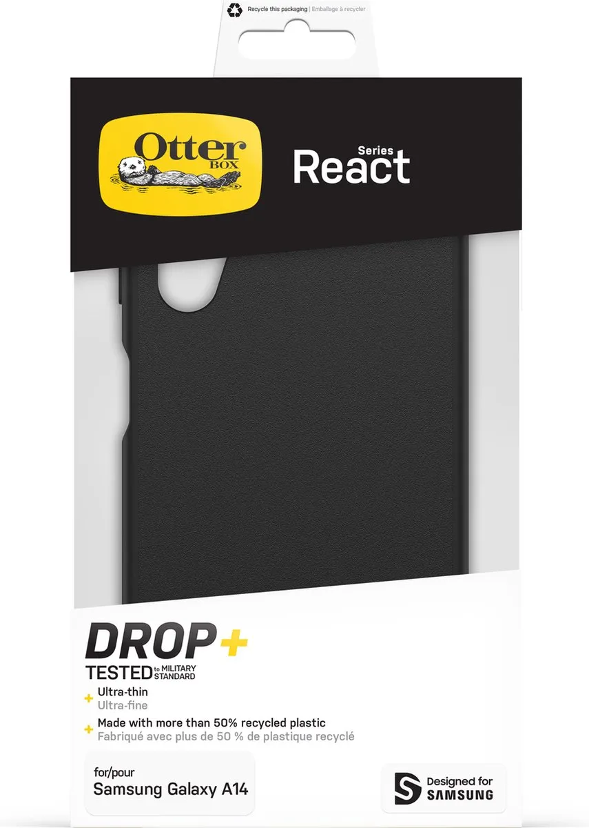 OtterBox React 77-91426 Hoesje - Samsung Galaxy A14 - Zwart - afbeelding 6 van 6