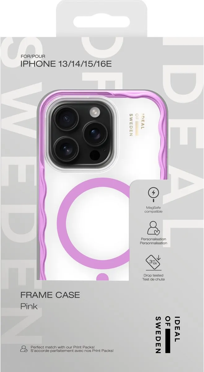 iDeal of Sweden Frame Case MagSafe iPhone 13/14/15/16E - Pink - afbeelding 2 van 5
