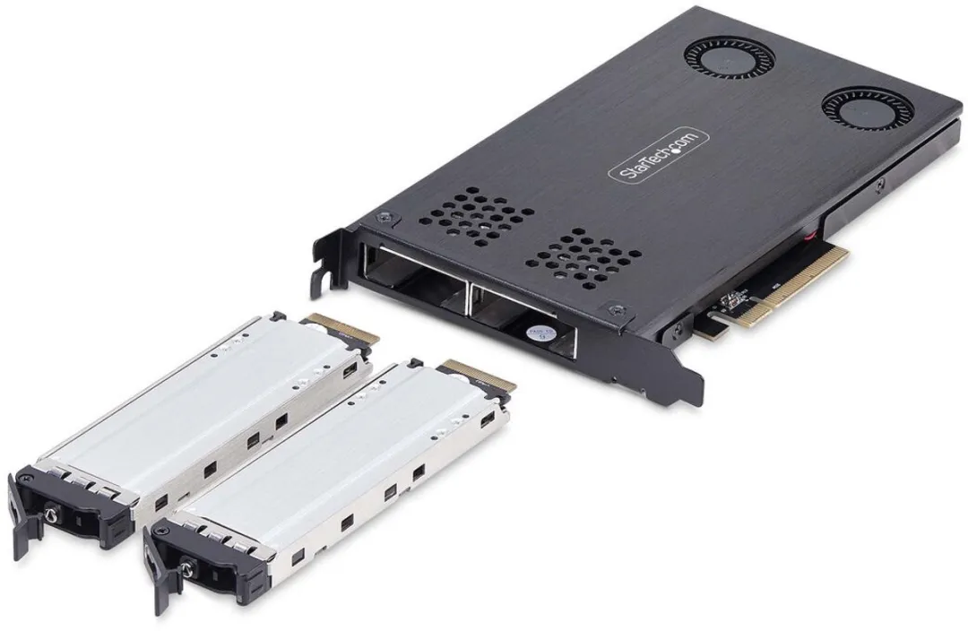 Startech 2M2-REMOVABLE-PCIE Adapter - Zwart - afbeelding 2 van 2