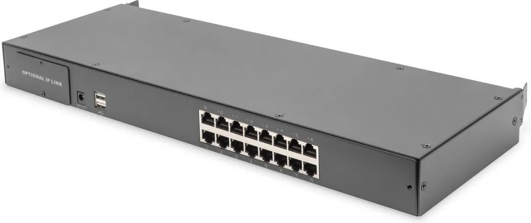 17" HD LCD KVM console, 16-poorts Cat 5, IT toetsenbord