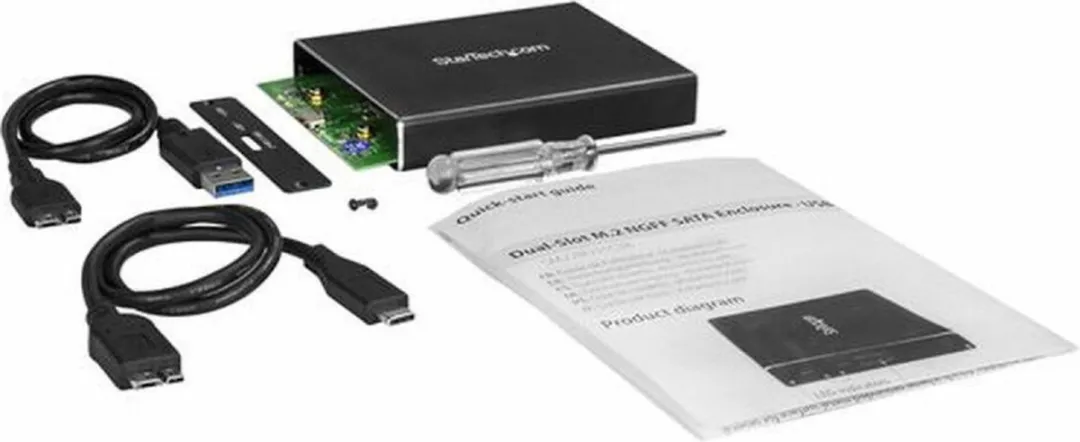Startech SM22BU31C3R 3,5" HDD Behuizing - Zwart