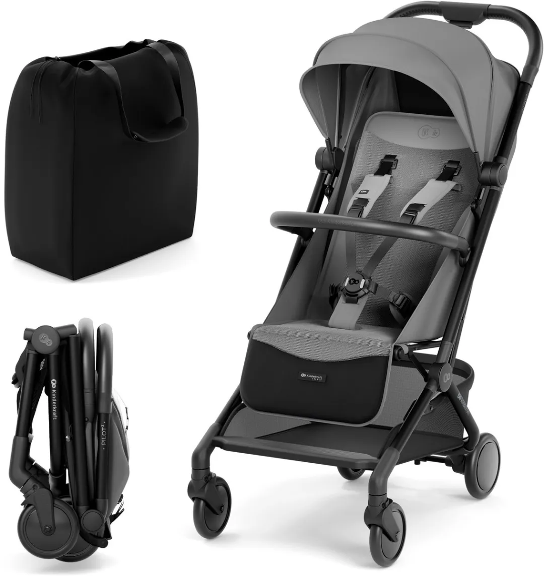 KinderKraft PILOT2 Reisbuggy - Lichtgewicht - UPF50+ - Grijs