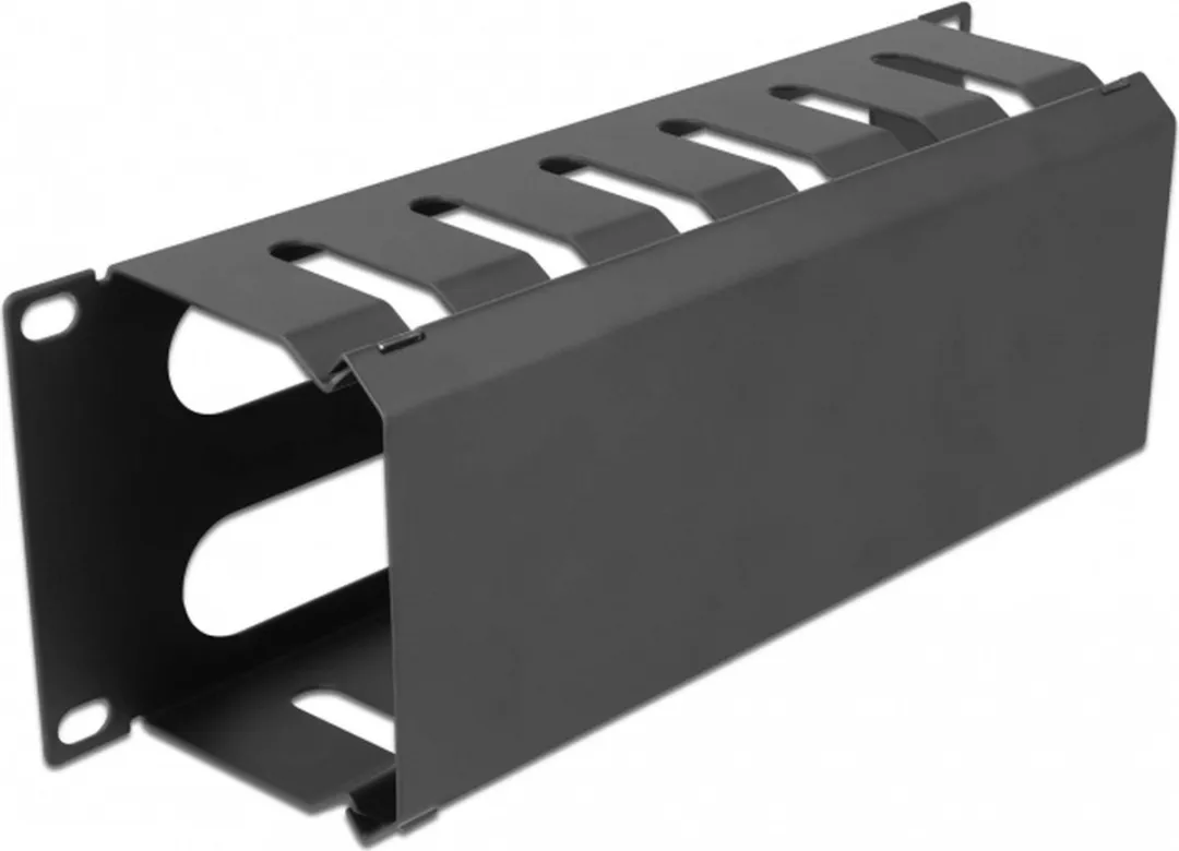 Delock 66844 Kabelbeheerrouteringspaneel 10" - 2 Openingen - 1U - Zwart - afbeelding 4 van 4