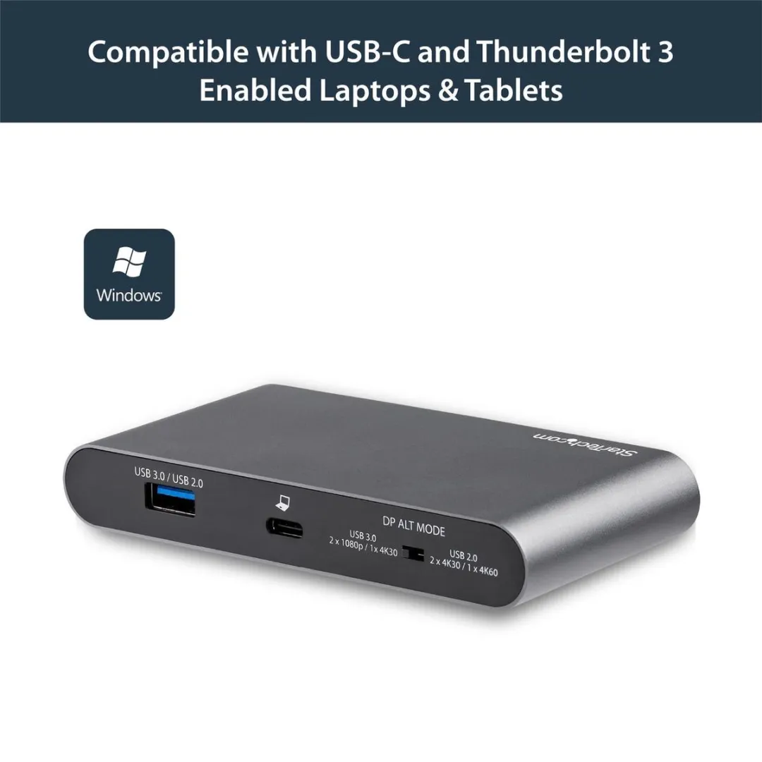 Startech DK30C2DAGPD Dual Monitor USB-C Adapter - 2x 4K DisplayPort - 100W PD