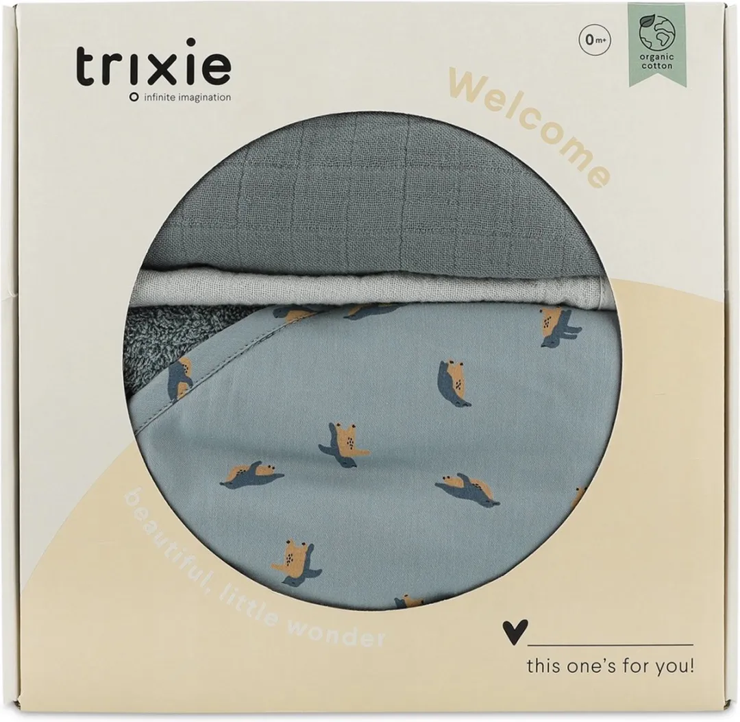 Trixie Newborn Peppy Penguins Badset