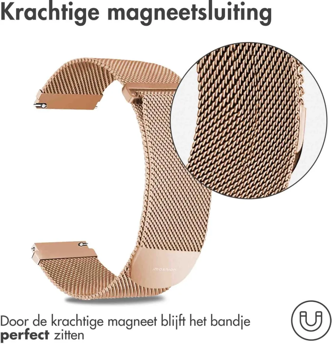 Imoshion Milanees Magnetisch Bandje 22mm - S - Roségoud