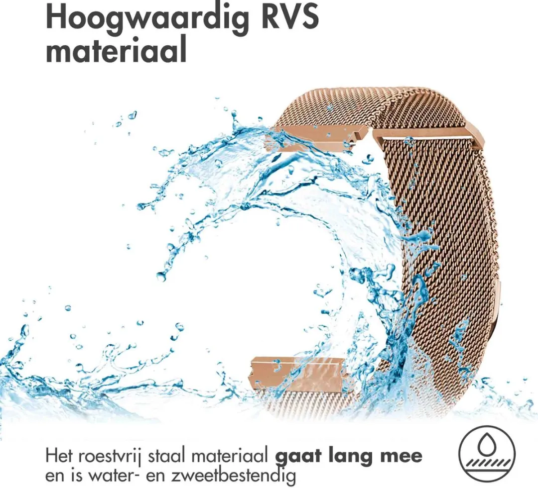Imoshion Milanees Magnetisch Bandje 22mm - S - Roségoud