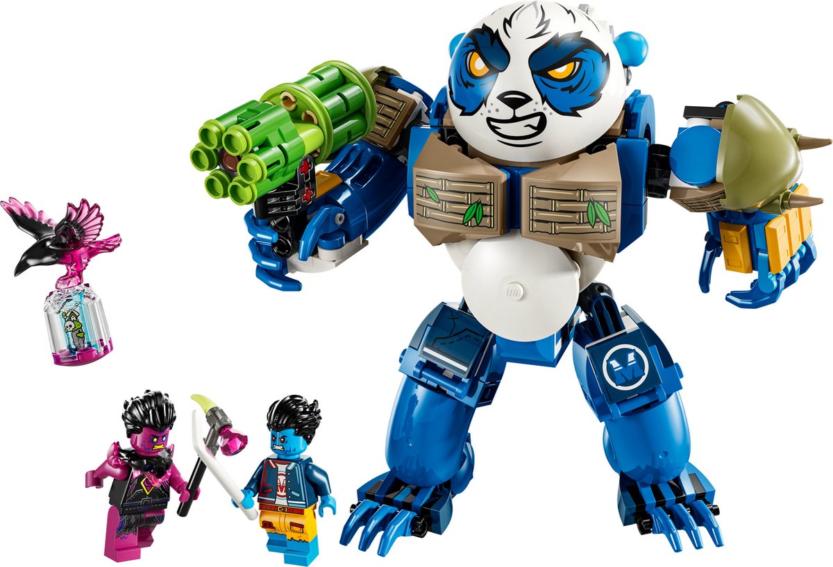 LEGO® DREAMZzz™ Logan de machtige panda speelgoed met minifiguren, herbouwbare dierenspeelset voor jongens en meisjes, cadeau voor kinderen vanaf 7 jaar 71480