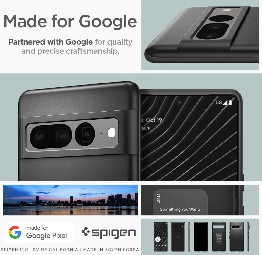 Spigen Thin Fit ACS04733 Hoesje - Google Pixel 7 Pro - Zwart - afbeelding 4 van 6