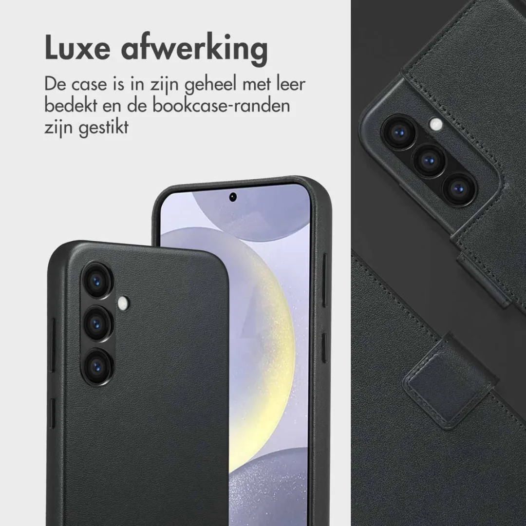 Accezz Hoesje Samsung Galaxy S24 Plus - Leather Bookcase 2-in-1 - Zwart