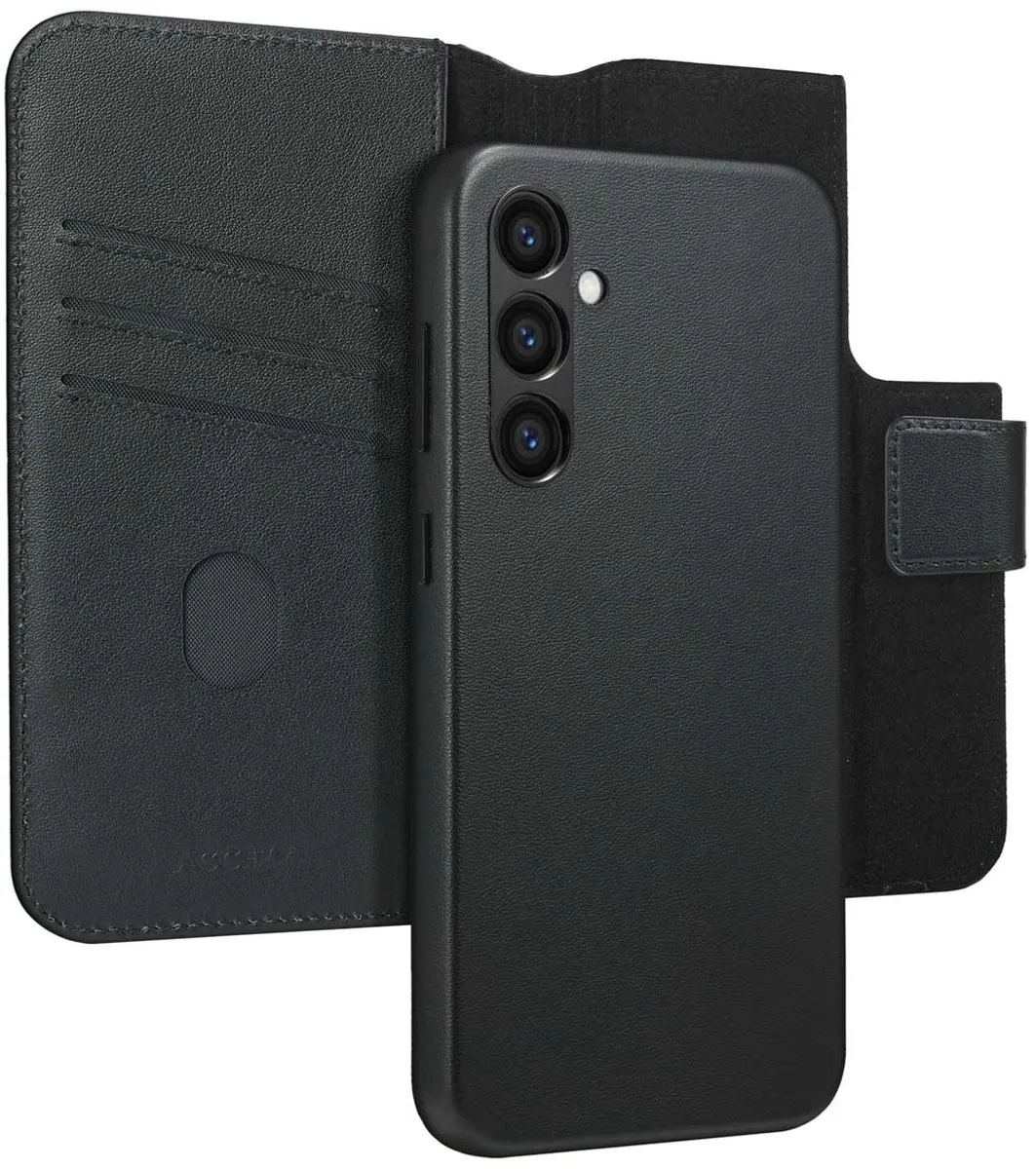 Accezz Hoesje Samsung Galaxy S24 Plus - Leather Bookcase 2-in-1 - Zwart