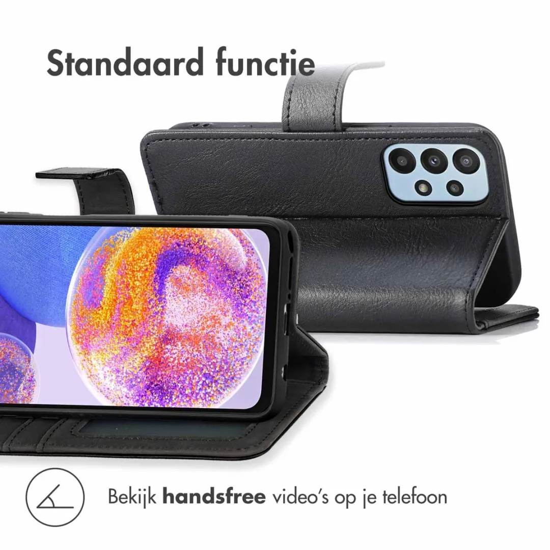 imosHion Hoesje Samsung Galaxy A23 - 3 Pasjes - Zwart