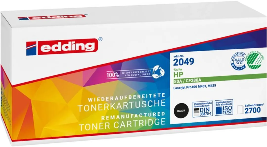 edding 18-2049 Tonercassette - Zwart - 2700 Pagina's
