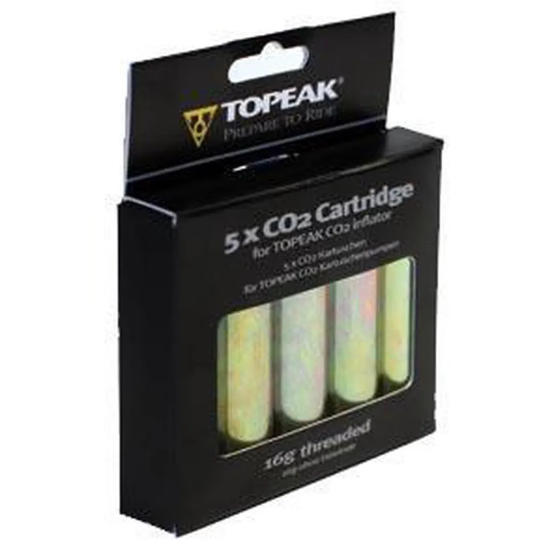 Topeak CO2 Patroon 16g - 5 Stuks - afbeelding 2 van 2