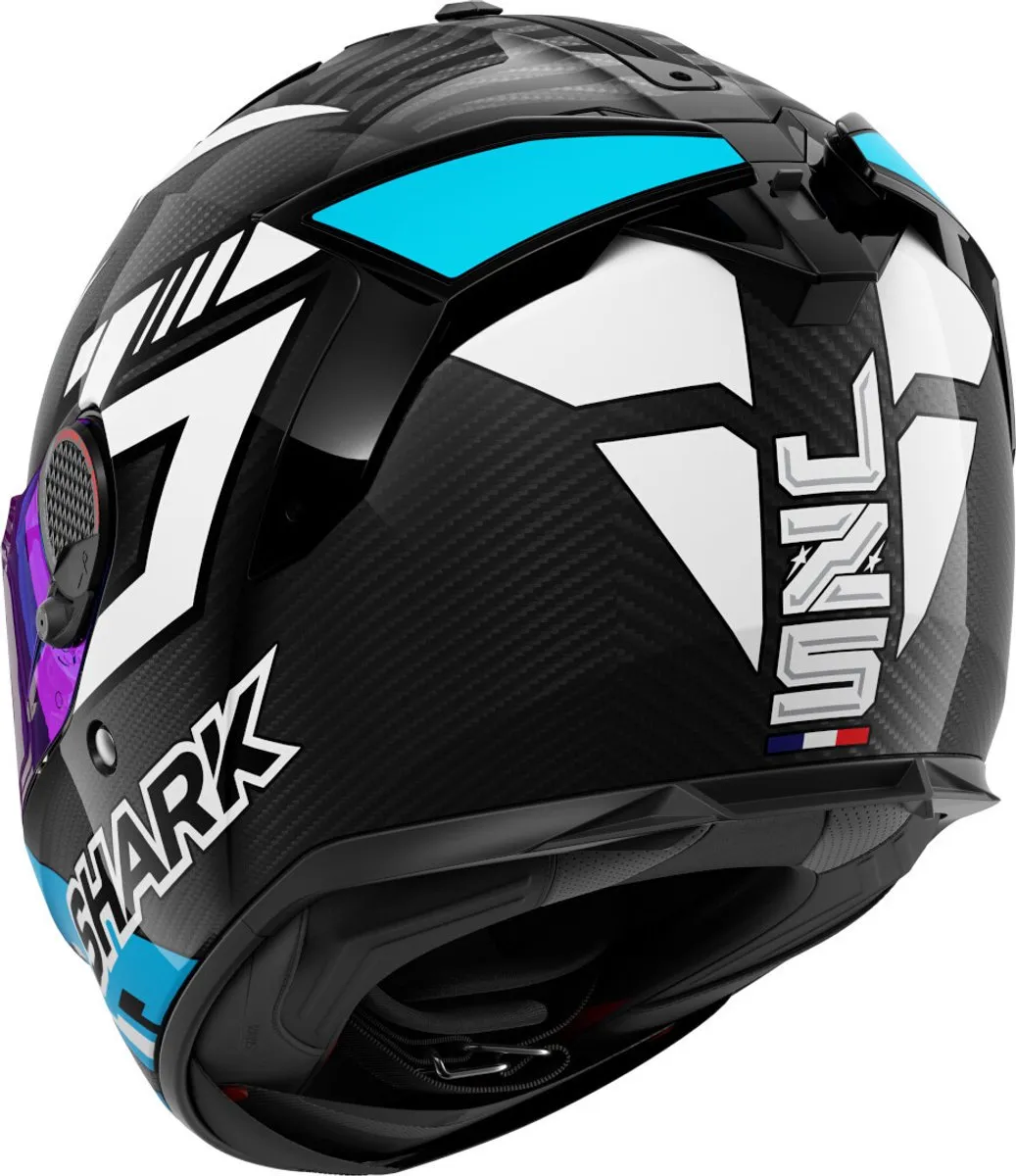 Shark Spartan GT Pro Carbon Zarco Track Racer Helm - XXL - Wit/Blauw