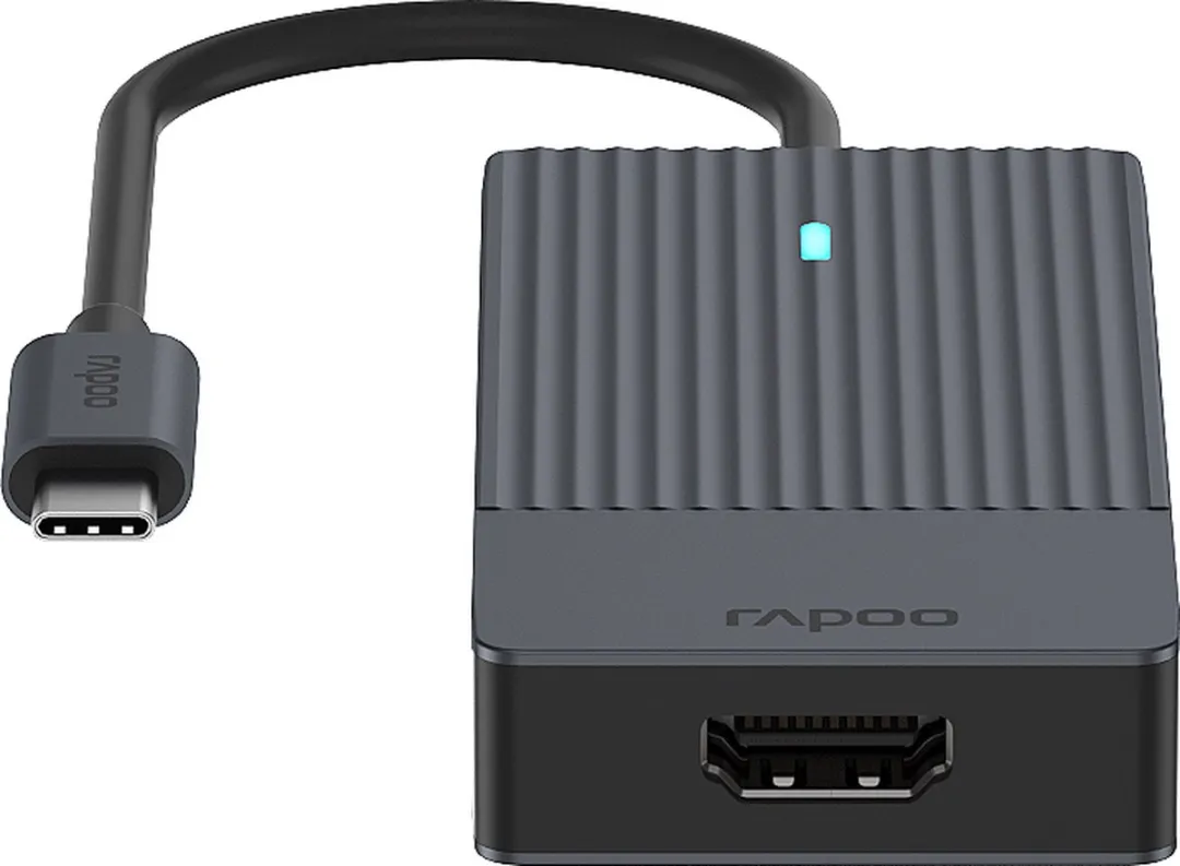 Rapoo UCM-2001 USB-C Multiport Adapter - Donker Grijs - afbeelding 6 van 6