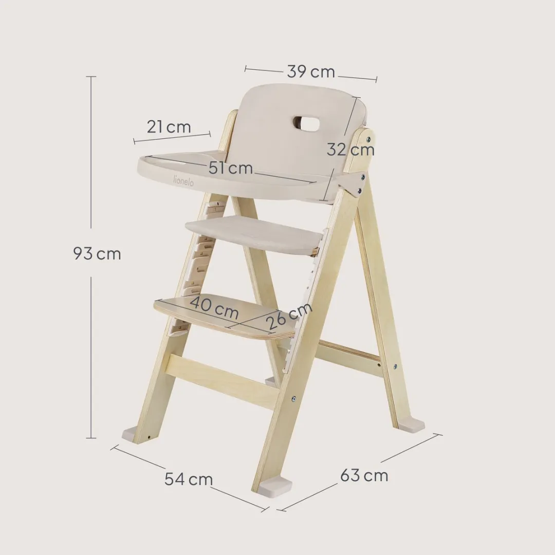 Lionelo Floris Kinderstoel 3-in-1 - Beige