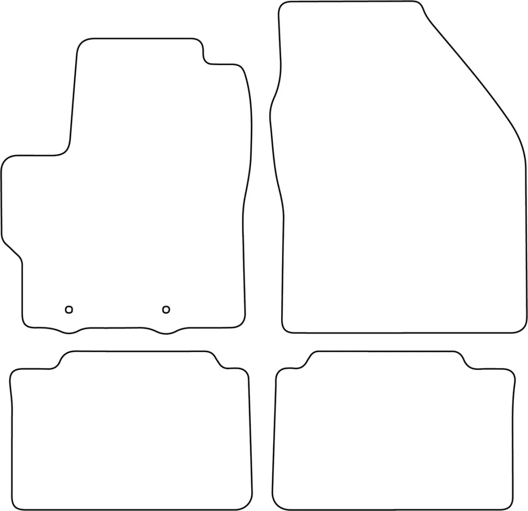 Toyota Yaris IV Velours Vloermatten - Rood/Zwart