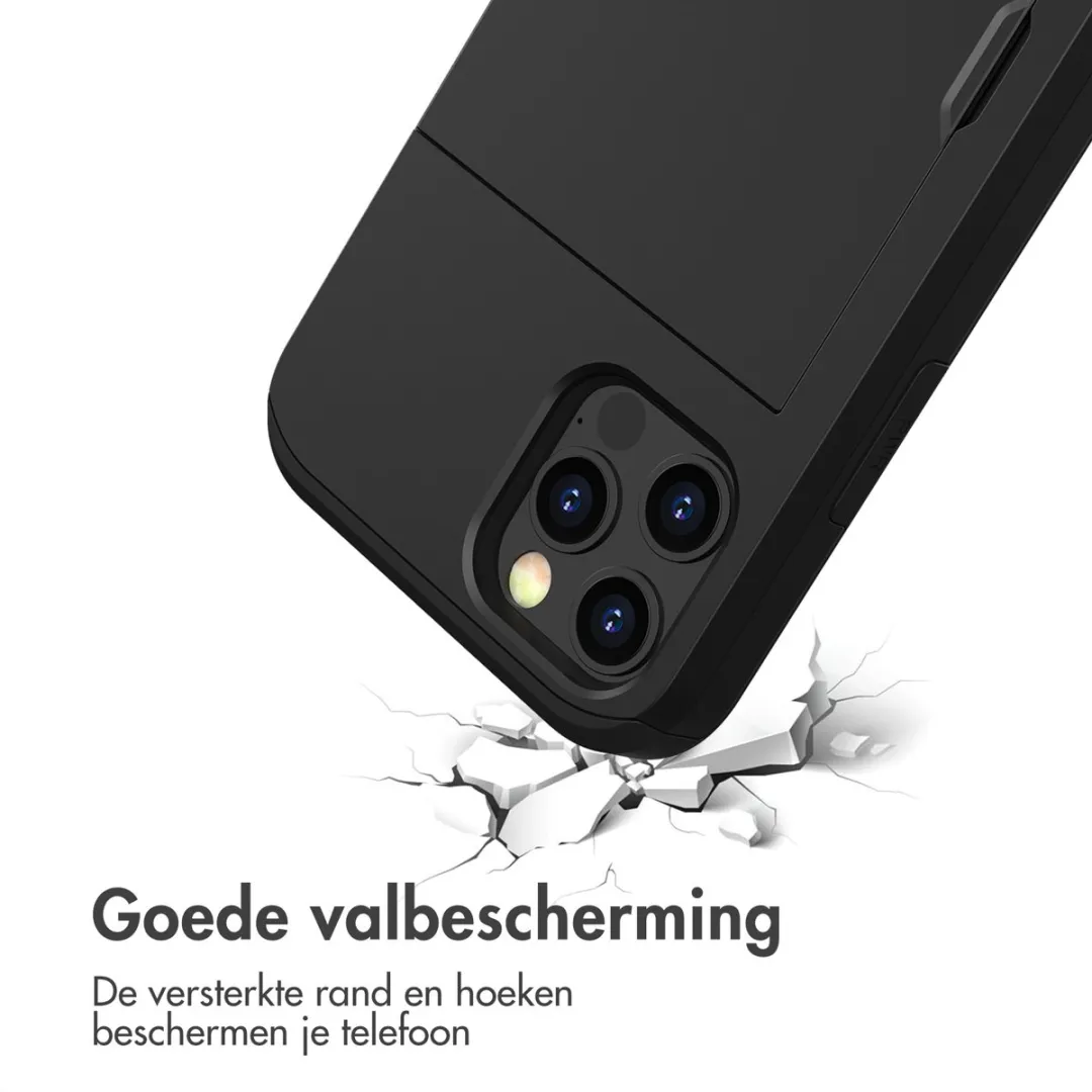 Imoshion Hoesje iPhone 12 Pro Max - Pasjeshouder 2 Stuks - Zwart