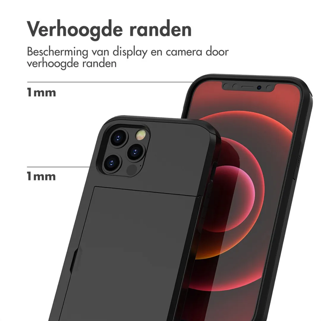 Imoshion Hoesje iPhone 12 Pro Max - Pasjeshouder 2 Stuks - Zwart