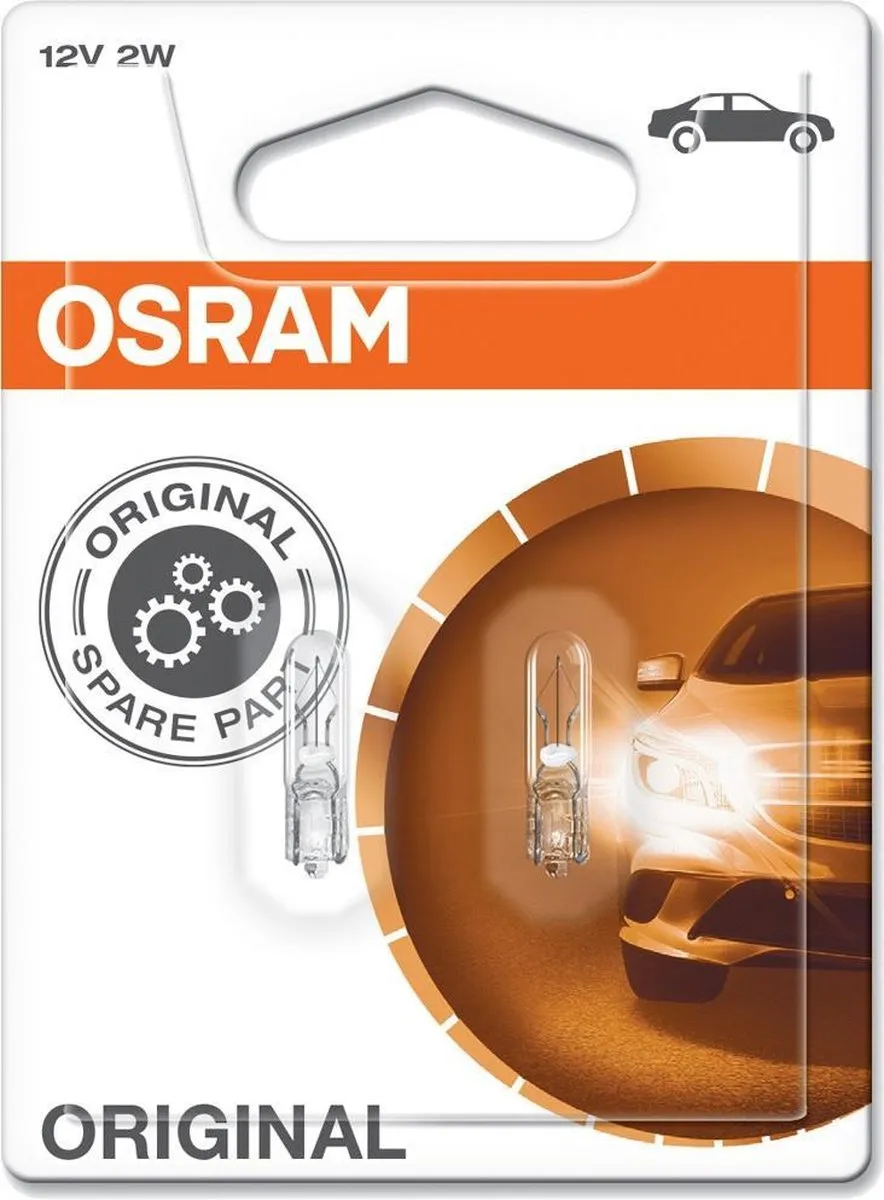 Osram Original W2X4.6D Halogeenlamp 12V/2W