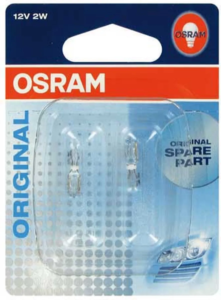 Osram Original W2X4.6D Halogeenlamp 12V/2W - 2 Stuks - afbeelding 6 van 6
