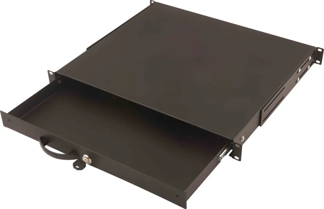Digitus DN-19 KEY-1U-SW Toetsenbordrek - 19" - Vergrendelbaar - Zwart