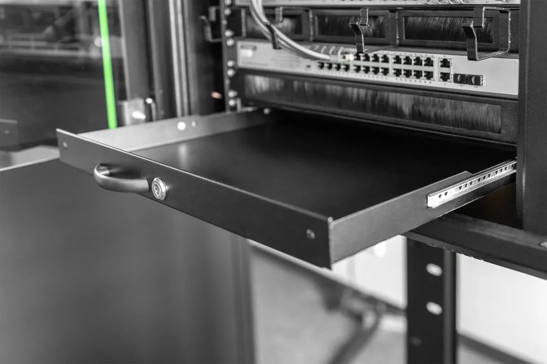 Digitus DN-19 KEY-1U-SW Toetsenbordrek - 19" - Vergrendelbaar - Zwart