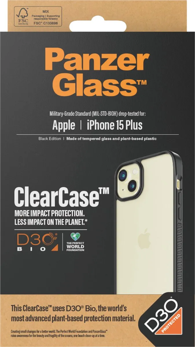 PanzerGlass ClearCase Hoesje iPhone 15 Plus/14 Plus - Militair Gecertificeerd - afbeelding 2 van 6