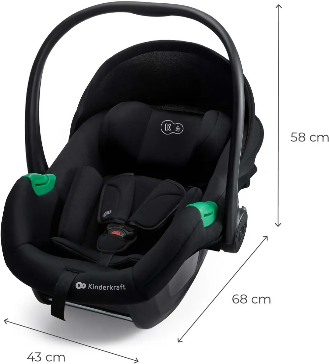 KinderKraft MINK PRO 2 i-Size Autostoel Groep 0+ - Zwart