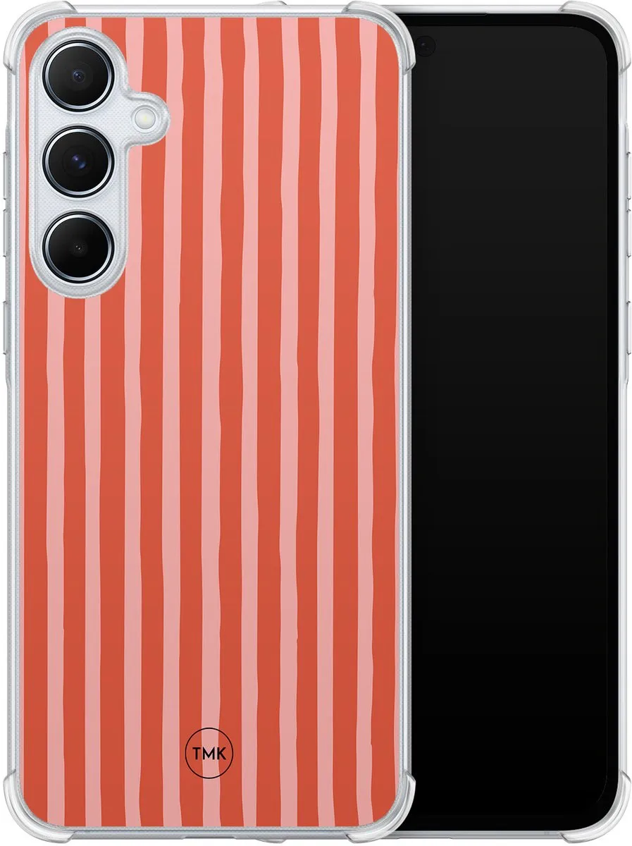 Casevibes Shockproof Hoesje Samsung Galaxy A55 S/A55/S/003 - Streepjes - Transparant